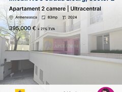 Apartament 2 camere | Birouri | Armeneasca Ultracentral